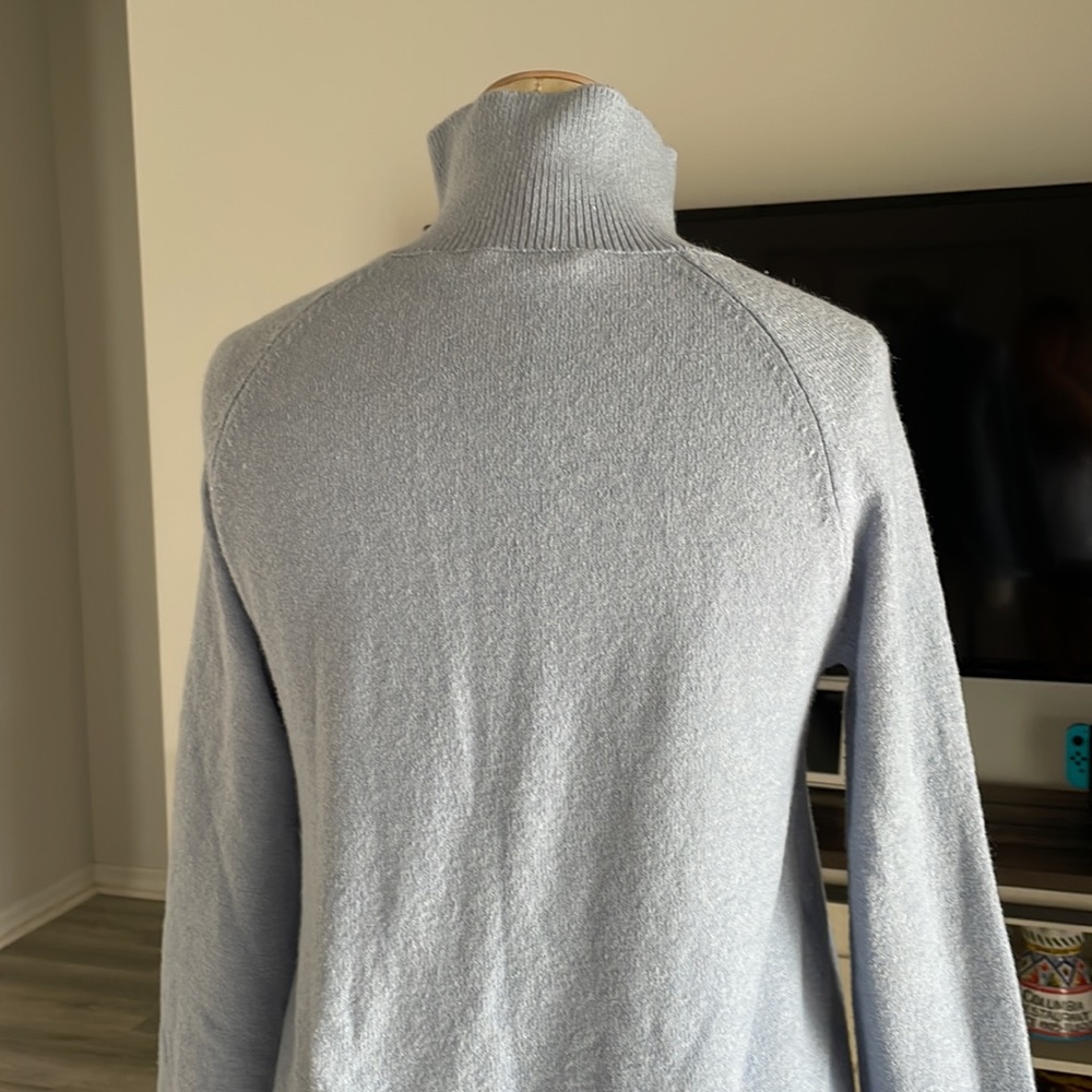 Soft Surroundings Sweater Women Small Knit Ice Blue Asymmetric Detail - Picture 7 of 10
